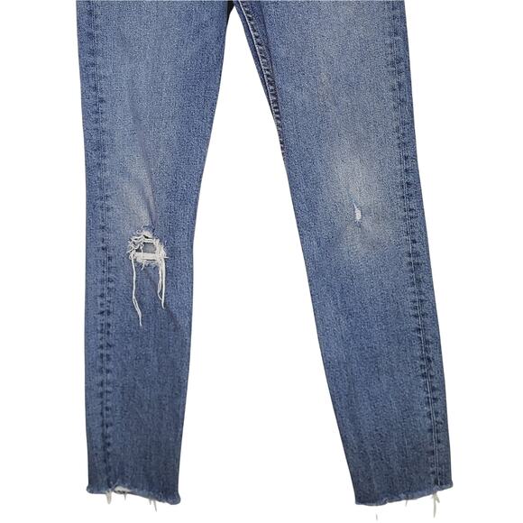 GRLFRND Jeans Karolina Button Fly High Rise Straight Leg Raw Hem Women’s Size 25 - Picture 5 of 10